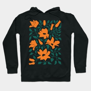 Tangerine & Pine: Matisse Flowers & Leaves Hoodie